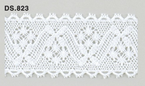 トーションレース  1m単位　レース材料　DS.823　オフホワイト 46mm幅　大定　日本製