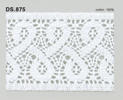 トーションレース  1m単位　レース材料　DS.875　オフホワイト 70mm幅　大定　日本製