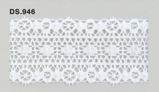 トーションレース  1m単位　レース材料　DS.946　オフホワイト 47mm幅　大定　日本製