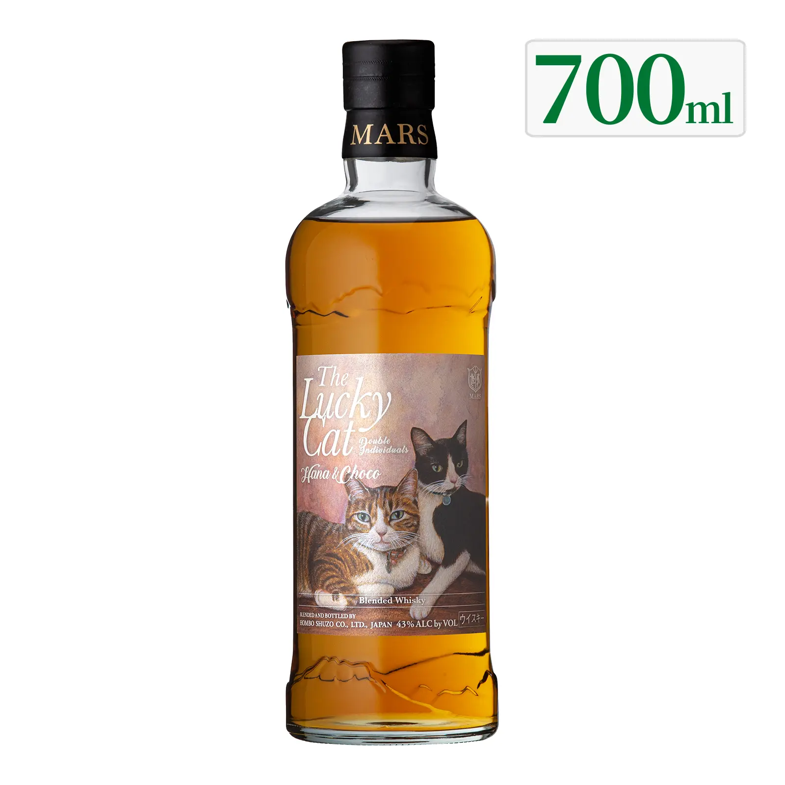 ウイスキー The Lucky Cat Hana & Choco 700ml The Lucky Cat Double Individuals Hana & Choco 700ml 【箱入り】