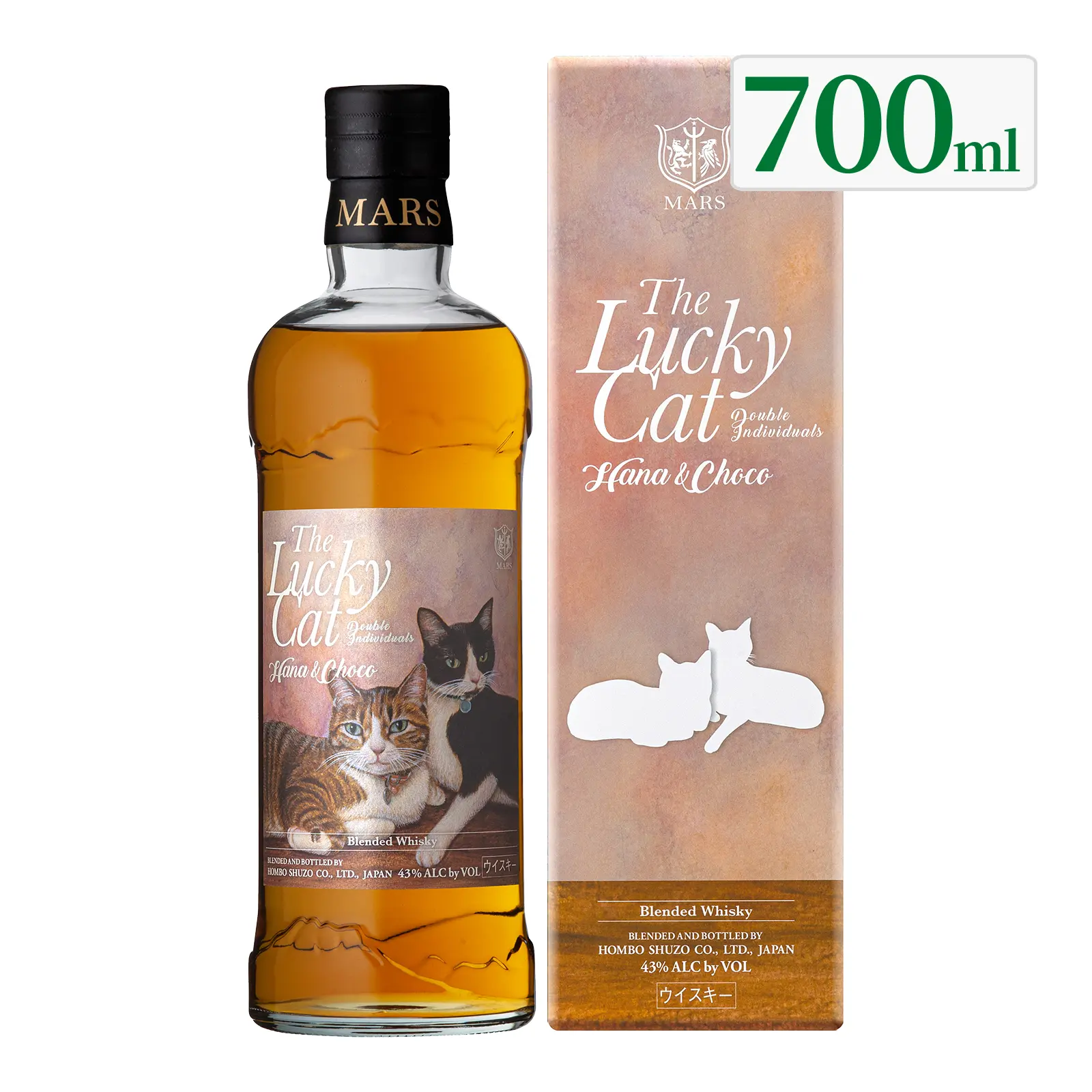 ウイスキー The Lucky Cat Double Individuals Hana＆Choco 43度 700ml