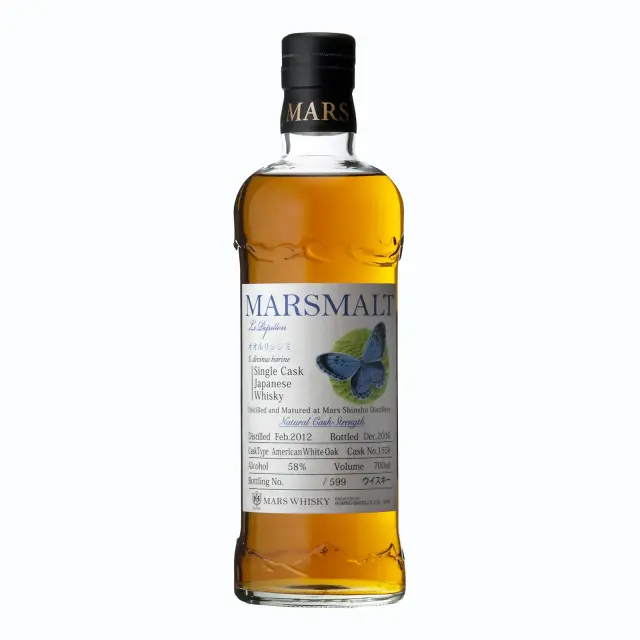 ウイスキー  マルスモルト ル・パピヨン シングルカスク オオルリシジミ 58度 700ml