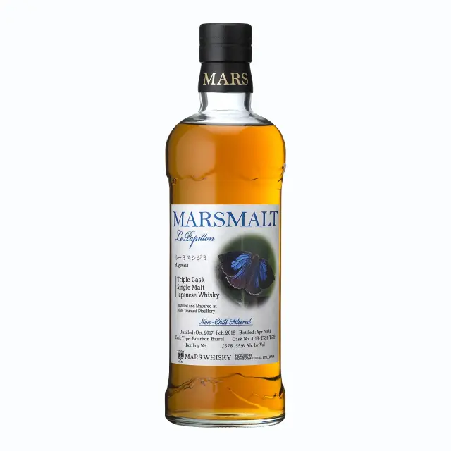 ウイスキー マルスモルト ル・パピヨン トリプルカスク ルーミスシジミ 55度 700ml
