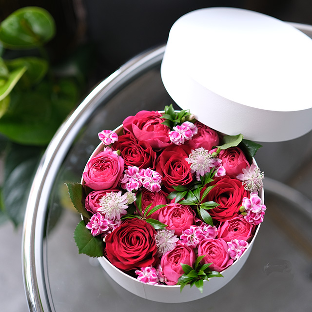 ボックスフラワー｜フラワーアレンジメント｜PINK MIX｜9,000円｜B1529008