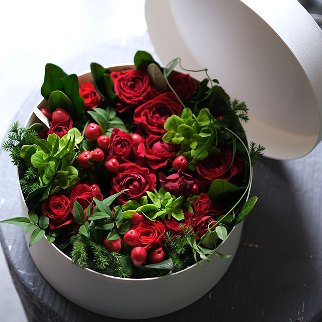 ボックスフラワー｜フラワーアレンジメント｜季節花おまかせ｜7,000円