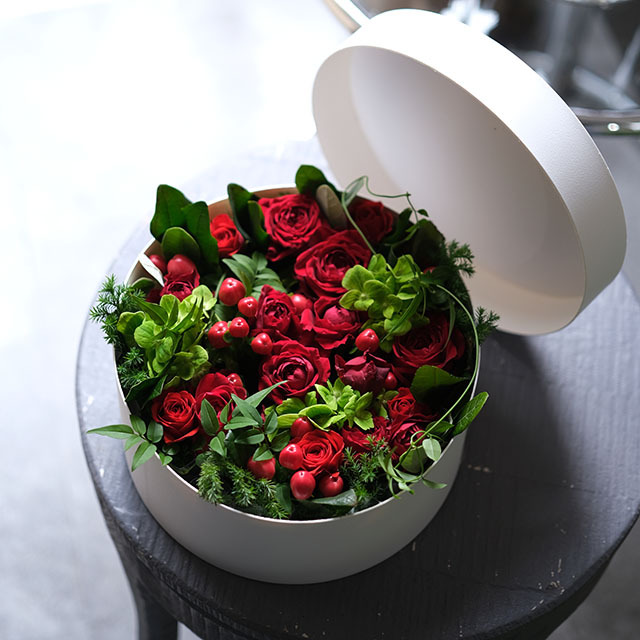 ボックスフラワー｜フラワーアレンジメント｜季節花おまかせ｜7,000円