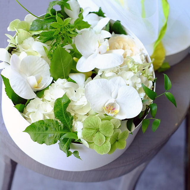 ボックスフラワー　高級感