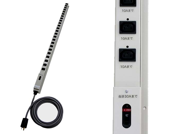 コンセントバー(200V  30A  24口),ベーシックPDU