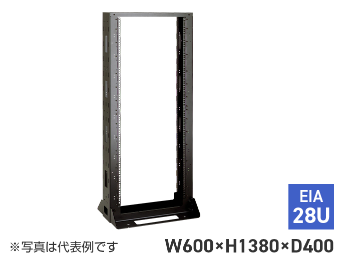 ネットワークオープンラック（角穴タイプ）　NX-28UPFN1