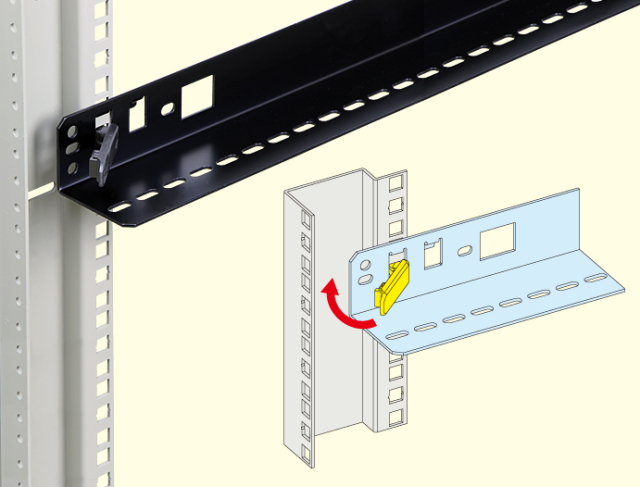 19インチラック サーバーラック ツールレスサポートアングル NPSAF
