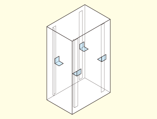 19インチラック サーバーラック 万能サポートアングル NPUSA-60N1