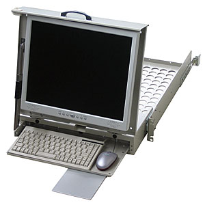 もめん ディスプレイラック 19インチラック サーバーラック 液晶モニタースライドユニット RAMU