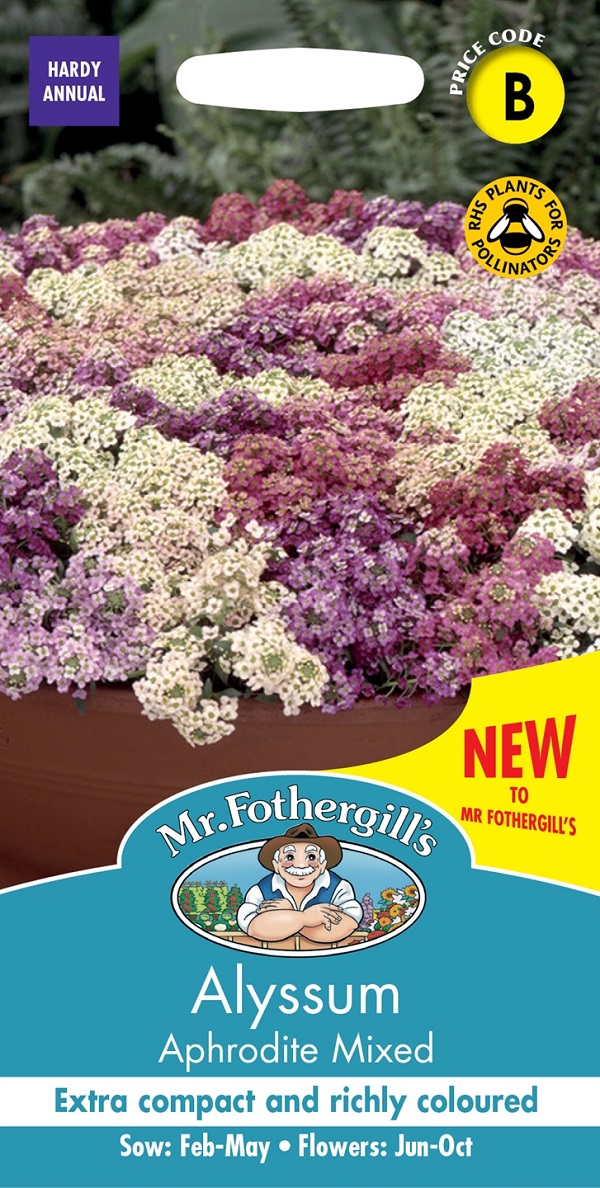 【輸入種子】 Mr.Fothergill's Seeds Alyssum Aphrodite Mixed アリッサム アフロディーテ・ミックス