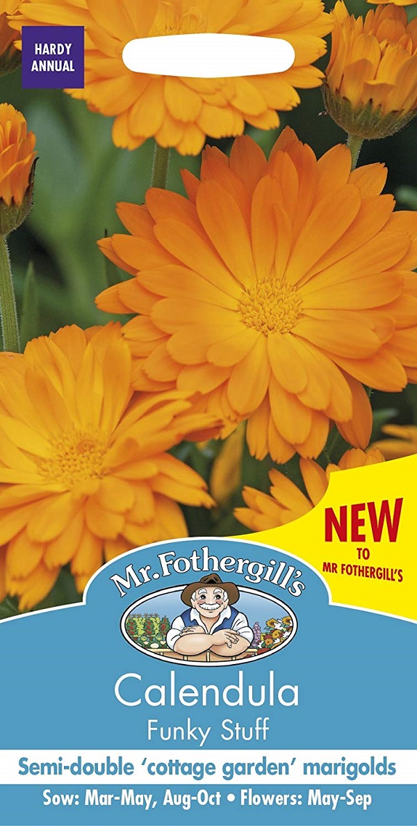 【輸入種子】 Mr.Fothergill's Seeds Calendula Funky Stuff カレンデュラ（きんせんか） ファンキー・スタッフ
