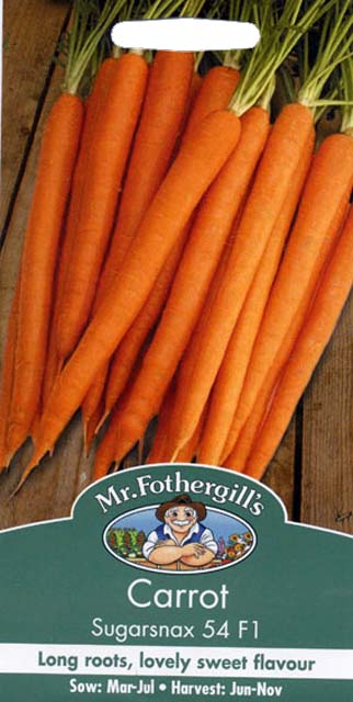 【輸入種子】 Mr.Fothergill's Seeds Carrot Sugarsnax 54 F1 キャロット シュガースナック・54・F1
