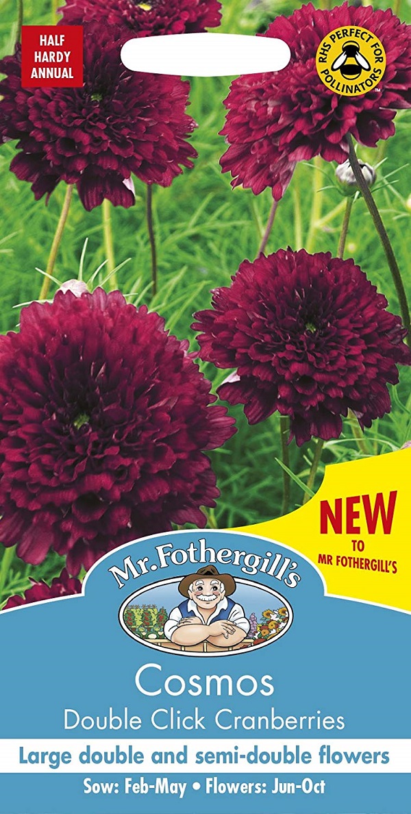 【輸入種子】 Mr.Fothergill's Seeds Cosmos Double Click Cranberries コスモス ダブル・クリック・クランベリー