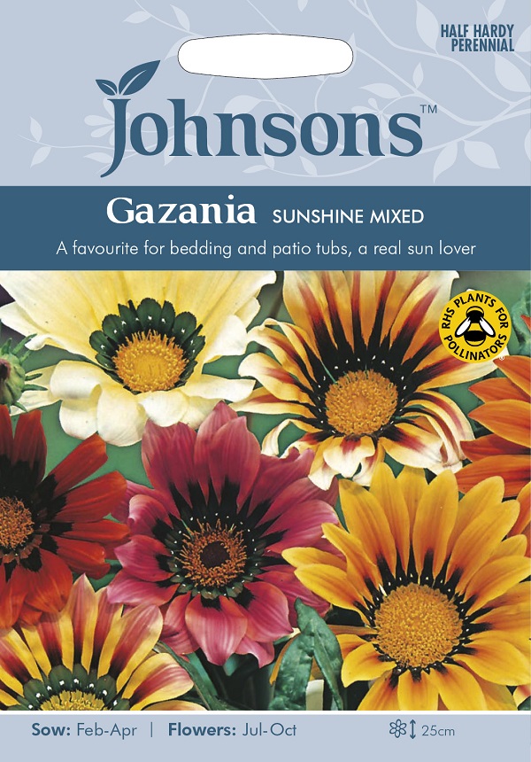 【種子】 Johnsons Seeds Gazania Sunshine Mixed ガザニア サンシャイン ミックス