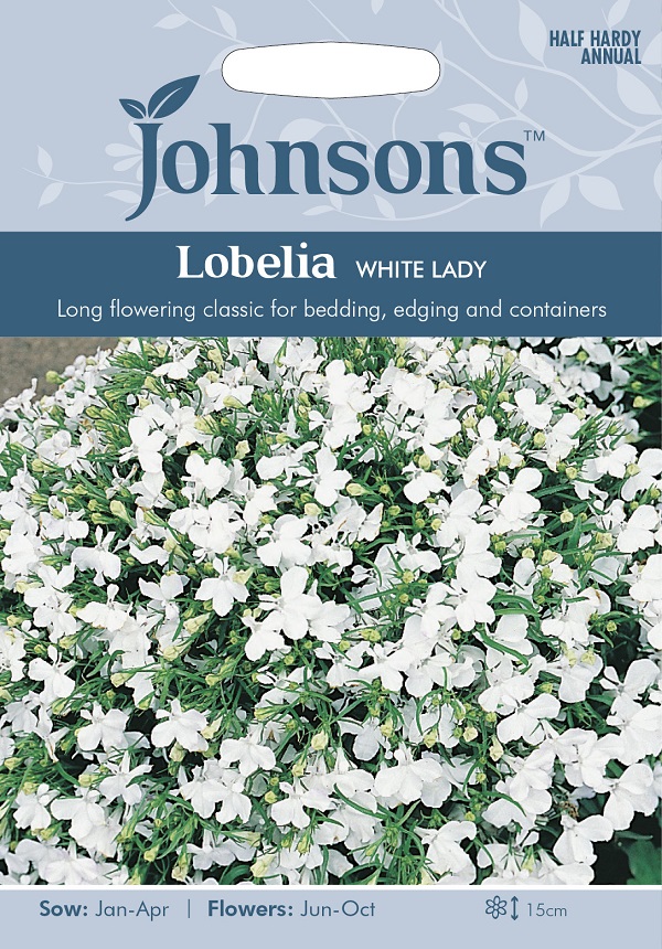 Johnsons Seeds Lobelia WHITE LADY ホワイト・レディ