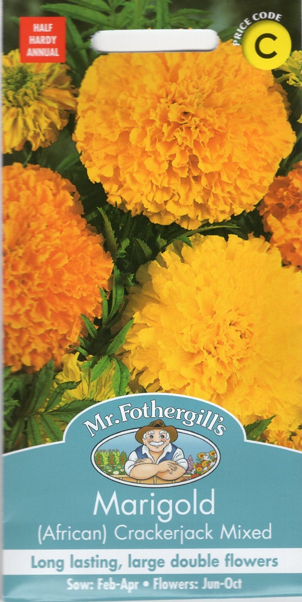 種子】 Mr.Fothergill's Seeds Marigold (African) Crackerjack Mixed