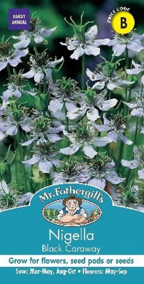 【輸入種子】 Mr.Fothergill's Seeds Nigella Black Caraway ニゲラ ブラック・キャラウェイ ミスター・フォザーギルズシード