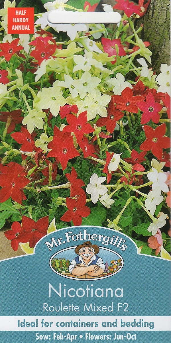 輸入種子 Mr Fothergill S Seeds Nicotiana Roulette Mixed F2 ニコチアナ ルーレット ミックス F2 ミスター フォザーギルズシード