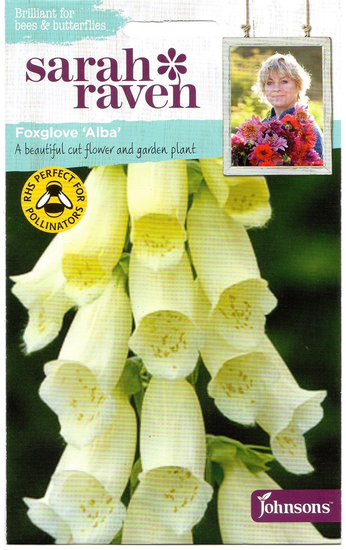 輸入種子 Johnsons Seeds Sarah Raven Brilliant For Bees Butterflies Foxglove Alba サラ レイブン ビー バタフライ フォックスグローブ ジギタリス アルバ ジョンソンズシード