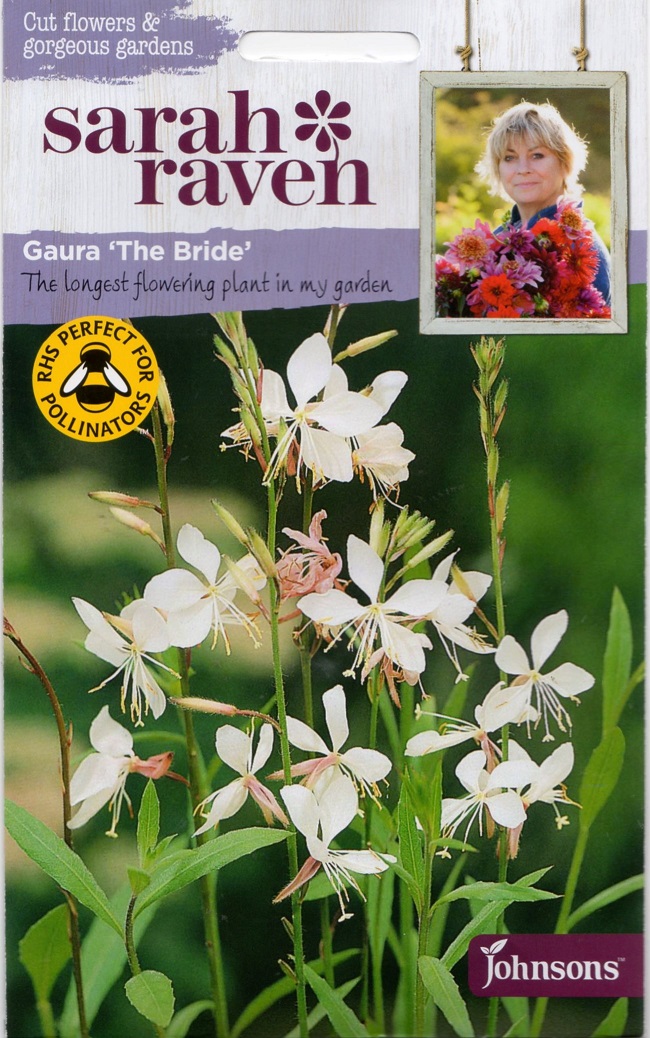 【輸入種子】 Johnsons Seeds Sarah Raven Cut flowers & gorgeous gardens Gaura The Bride