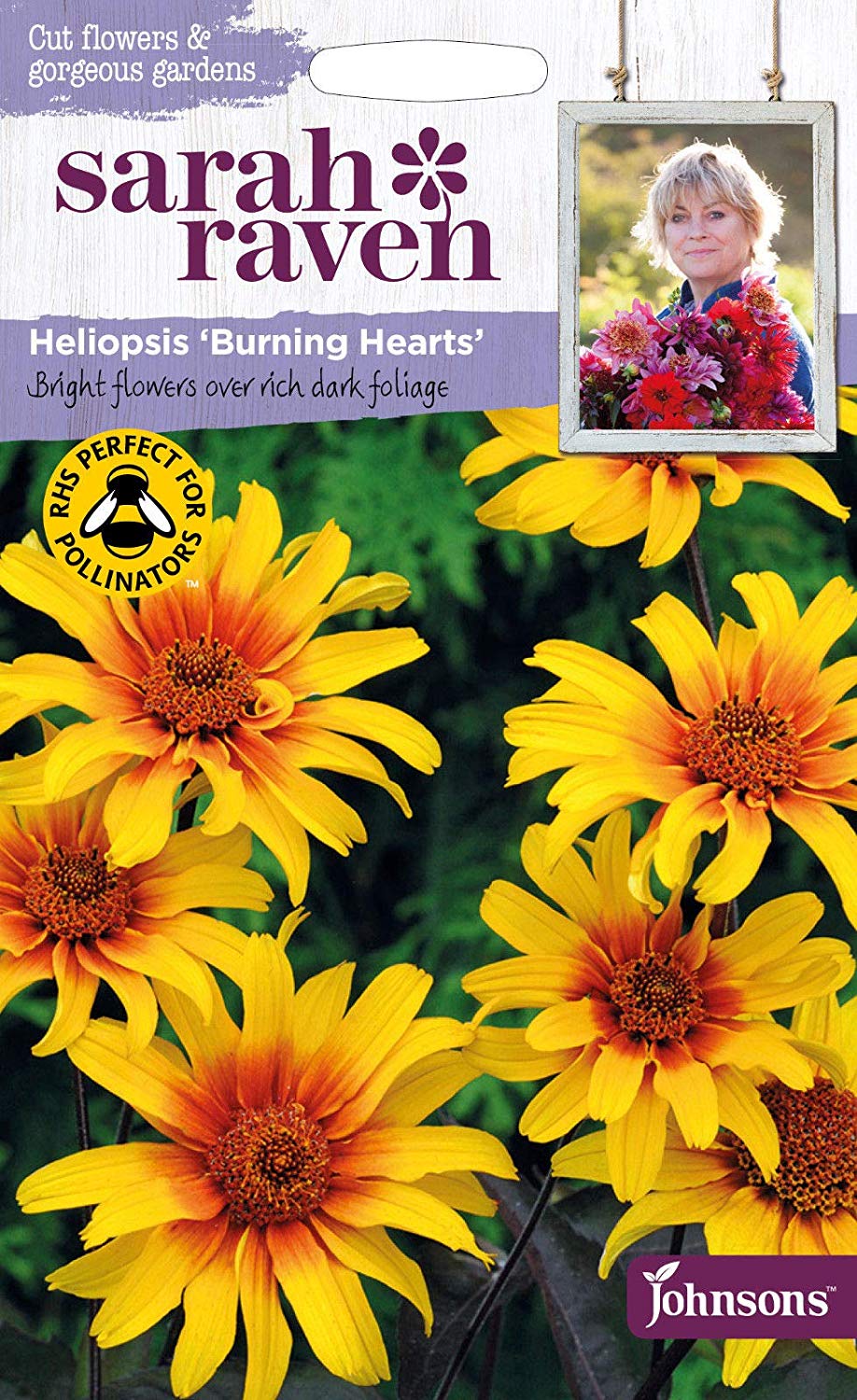 【輸入種子】 Johnsons Seeds Sarah Raven Cut flowers & gorgeous gardens Heliopsis Burning Hearts