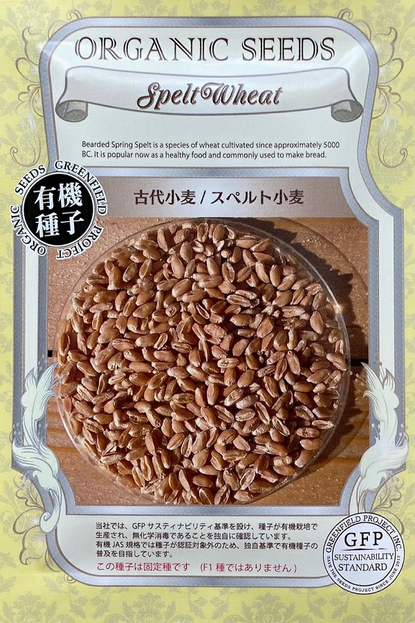 有機種子】古代小麦/スペルト小麦 グリーンフィールドプロジェクトのタネ