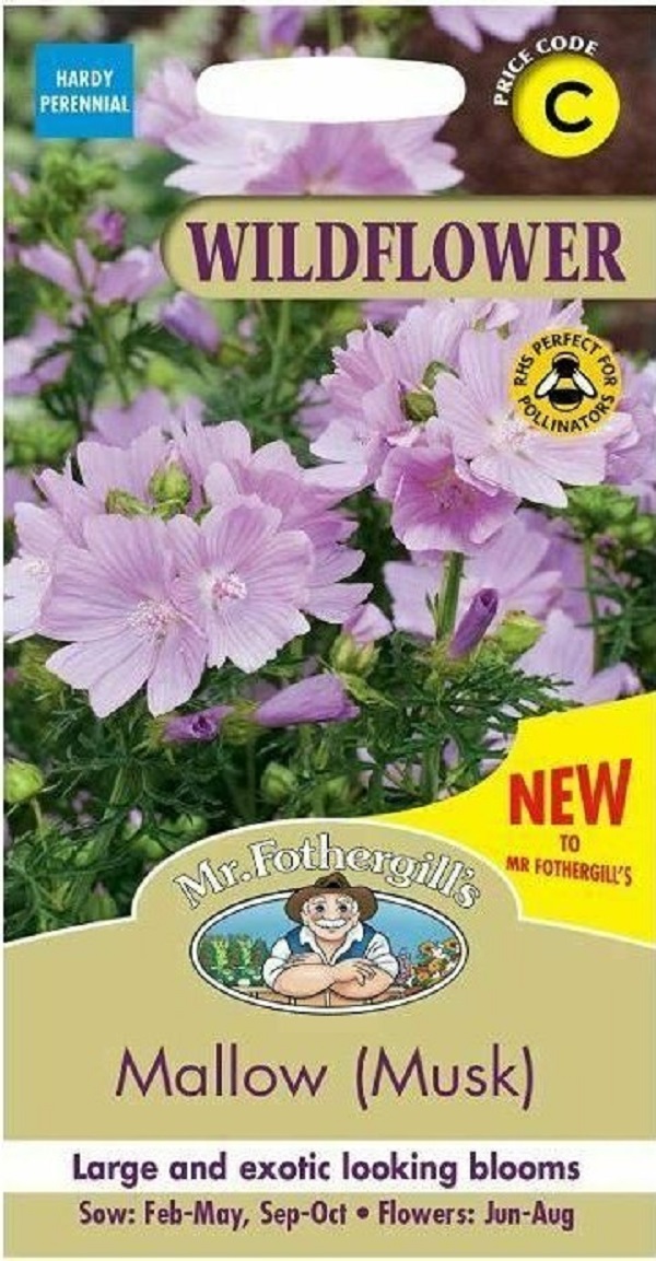 【輸入種子】 Mr.Fothergill's Seeds WILDFLOWER Mallow (Musk) ワイルドフラワー マロウ (ムスク)