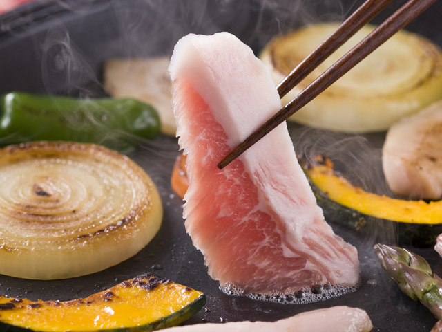 「麓山高原豚」焼肉セット　ロース、バラ　各350g