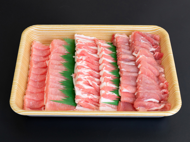 「麓山高原豚」焼肉セット　ロース、バラ、モモ　各300g