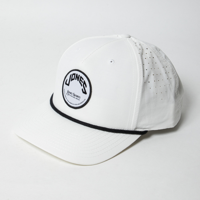 Circle Patch Rope Hat White