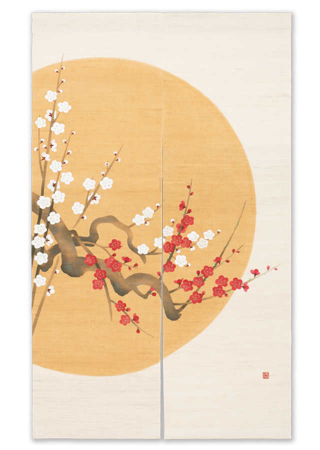 新品・未使用 ※ 京都洛柿庵・手描きのれん・サクラノトキ ※ 新品・未使用 ※ 京都洛柿庵・手描きのれん・サクラノトキ ※