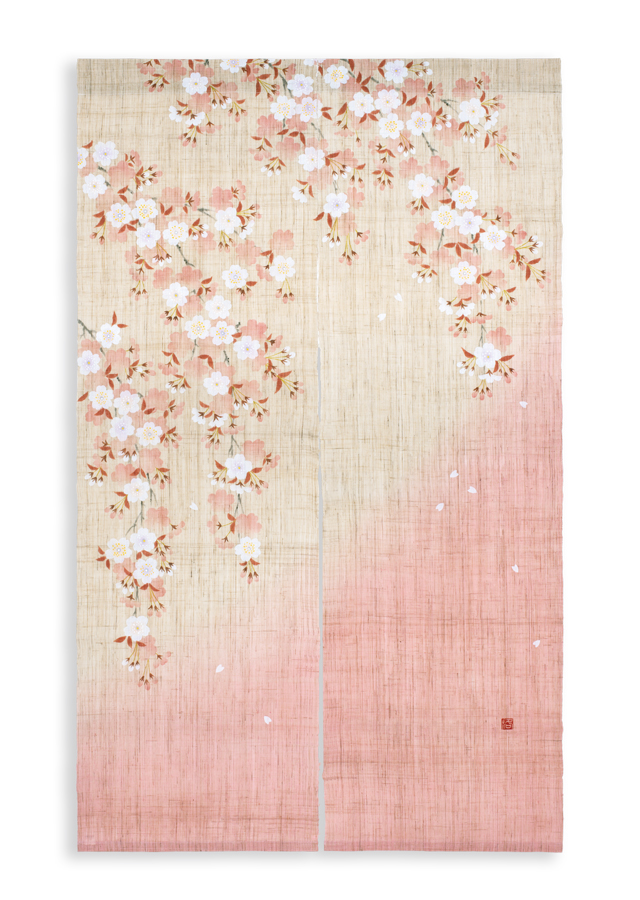 手描きのれん「山里桜」