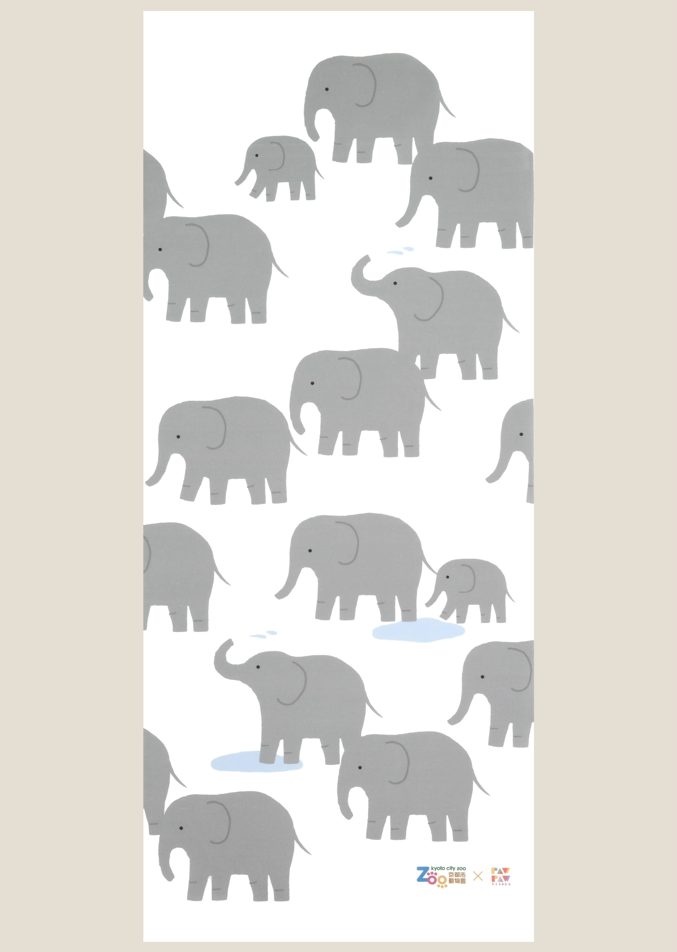 Pawpaw Design 京都市動物園 手ぬぐい ぞう