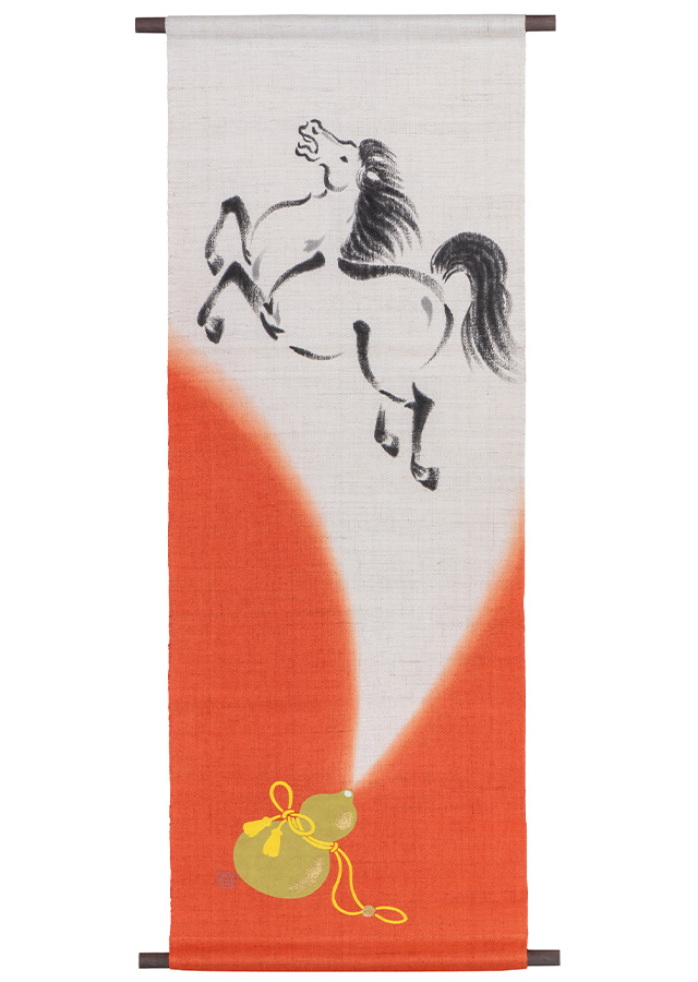 手染め麻のれん・細タペストリーの京都洛柿庵オンラインショップ