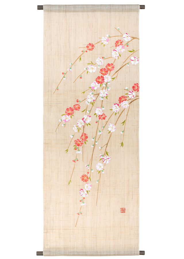 手染めタペストリー 手染め麻のれん・細タペストリーの京都洛柿庵オンラインショップ