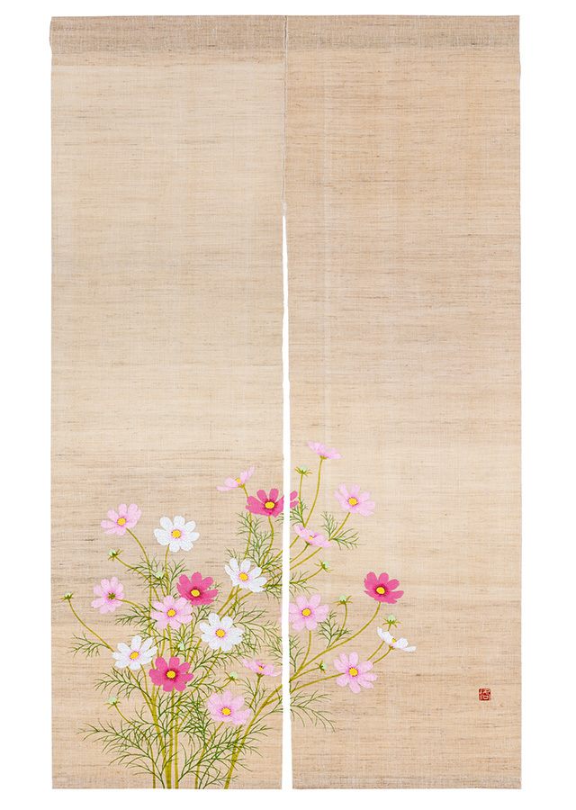 のれん　秋桜