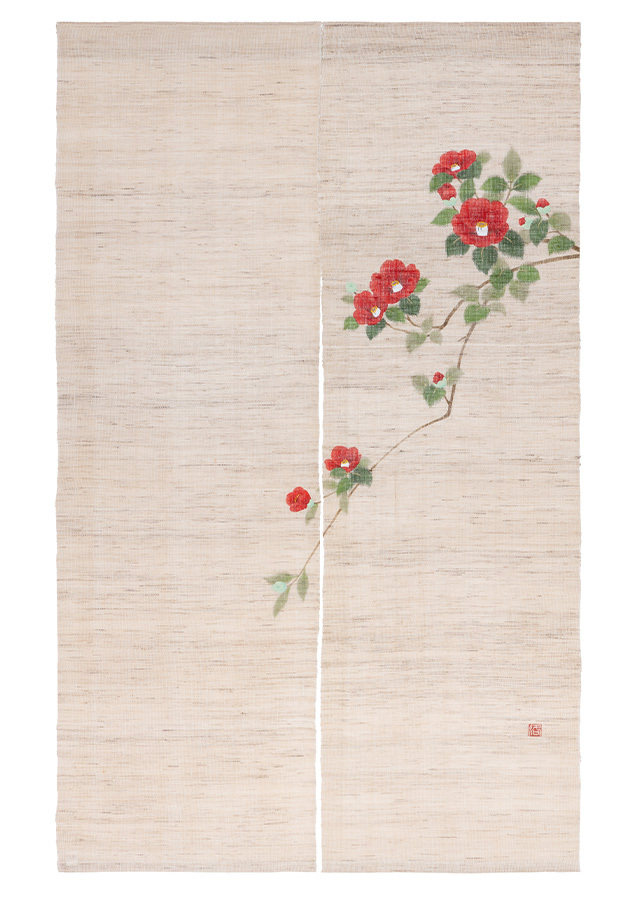 手描きのれん「藪椿」