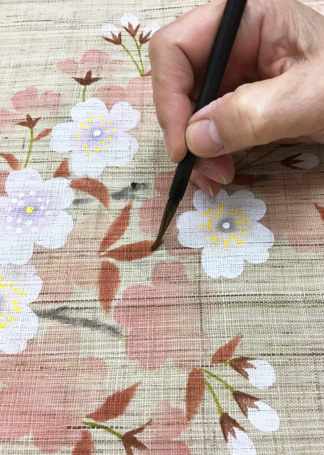 手描きのれん「山里桜」