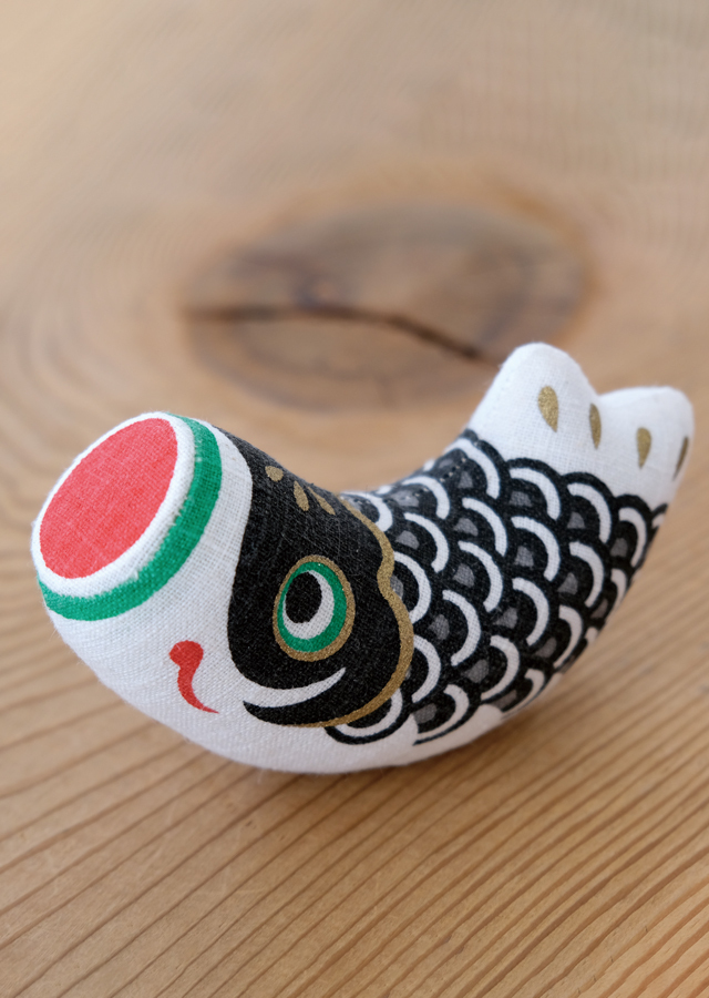 手染め麻人形 「若武者とこいのぼり」[京都洛柿庵オンラインショップ]