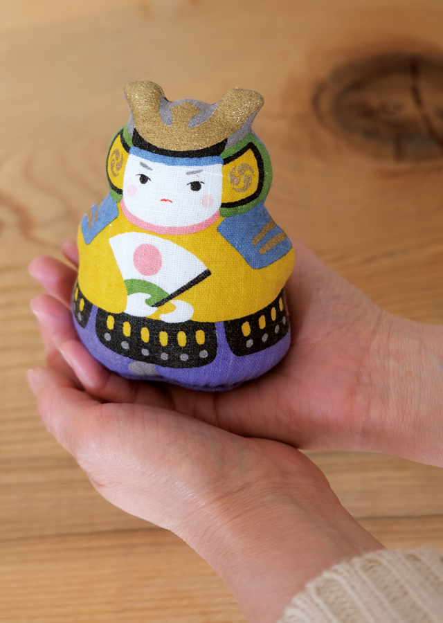 手染め麻人形 「若武者とこいのぼり」[京都洛柿庵オンラインショップ]