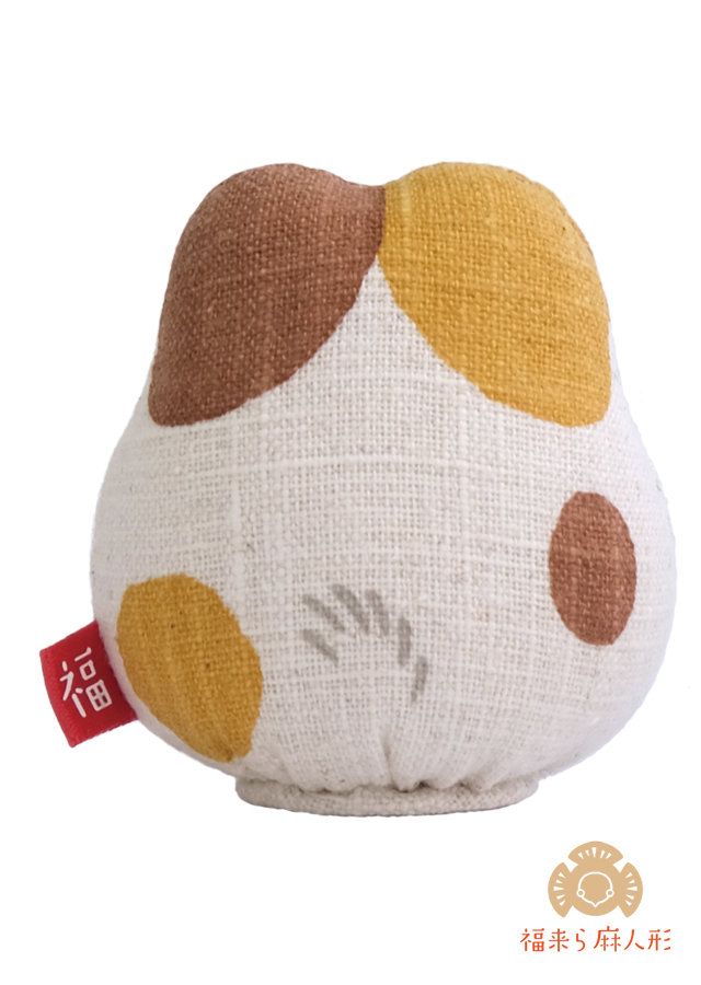 大入DESIGN］福来ら麻人形 「鯛持ち福猫 SS」（単品）[京都洛柿庵