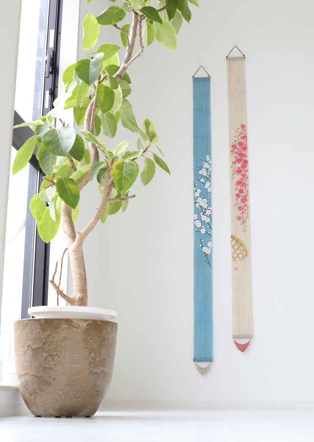 手染め麻細タペ「風待ち草」 [京都洛柿庵オンラインショップ]