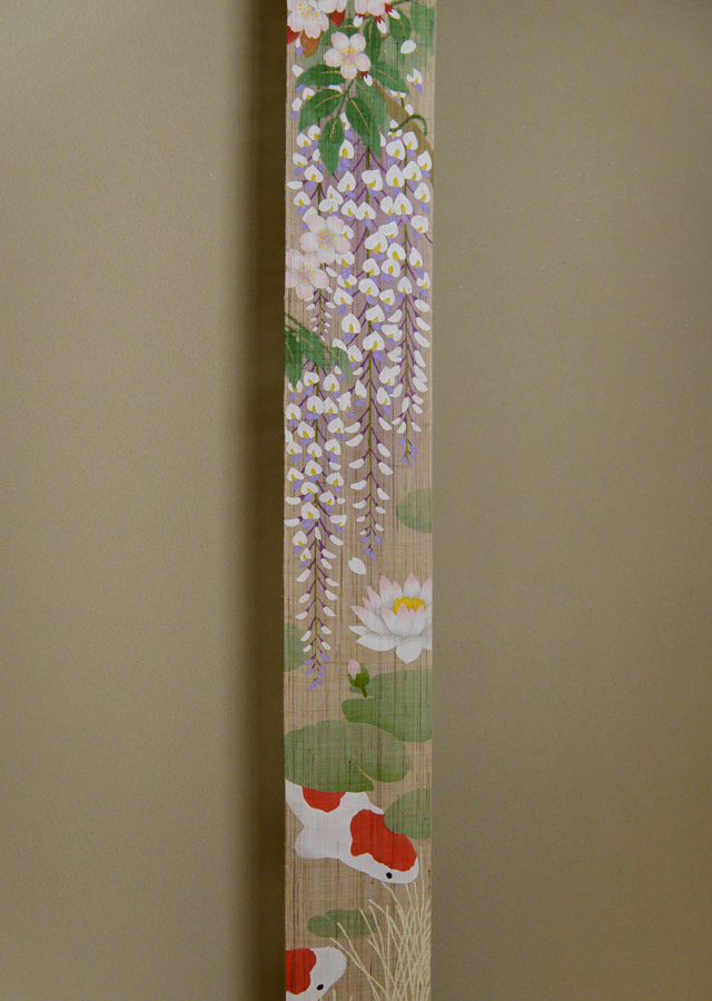 細タペ 手描き友禅「花見遊山」