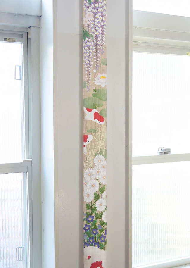 細タペ 手描き友禅「花見遊山」