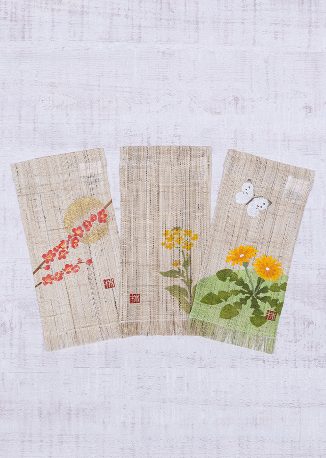 絵麻　立春・雨水・啓蟄「紅梅・菜の花・たんぽぽ」