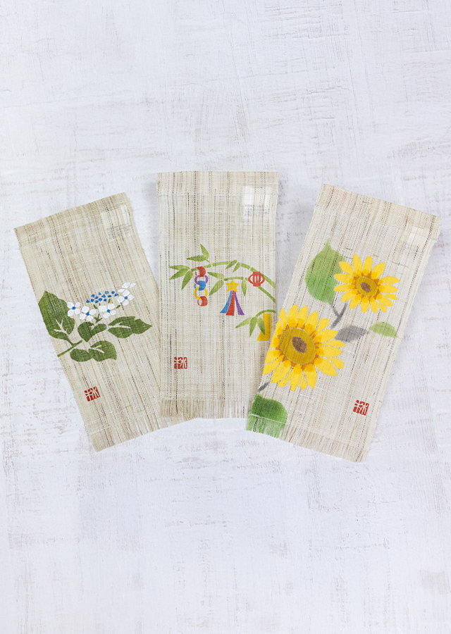 絵麻　夏至・小暑・大暑「額紫陽花・七夕・ひまわり」