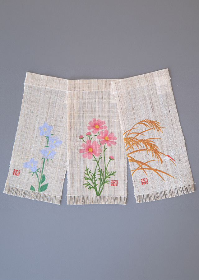 絵麻　立秋・処暑・白露「桔梗・秋桜・稲穂」